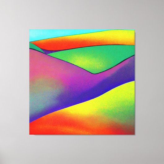 Bold Rainbow Hills Canvas Afdruk (Voorkant)