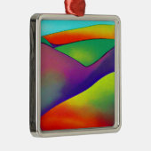 Bold Rainbow Hills Metalen Ornament (Rechts)
