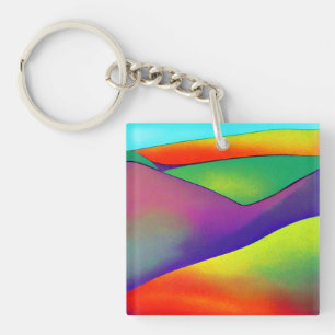 Bold Rainbow Hills Sleutelhanger