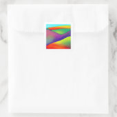 Bold Rainbow Hills Vierkante Sticker (Tas)