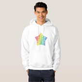 Bold Rainbow Honeycomb en Diamond Pattern-ster Hoodie (Voorkant volledig)