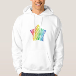 Bold Rainbow Honeycomb en Diamond Pattern-ster Hoodie