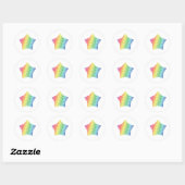 Bold Rainbow Honeycomb en Diamond Pattern-ster Ronde Sticker (Vel)