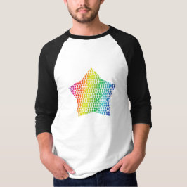 Bold Rainbow Honeycomb en Diamond Pattern-ster T-shirt