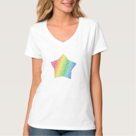 Bold Rainbow Honeycomb en Diamond Pattern-ster T-shirt