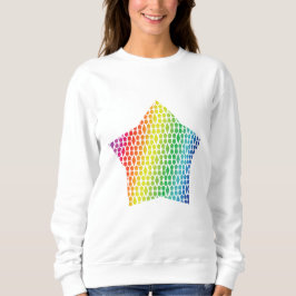 Bold Rainbow Honeycomb en Diamond Pattern-ster Trui