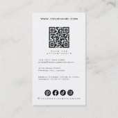 Bold Rainbow Lips Watercolor Drawing Makeup QR Visitekaartje (Achterkant)