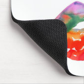 Bold Rainbow Lips Waterverf Tekening Beauty Make-u Muismat (Hoek)