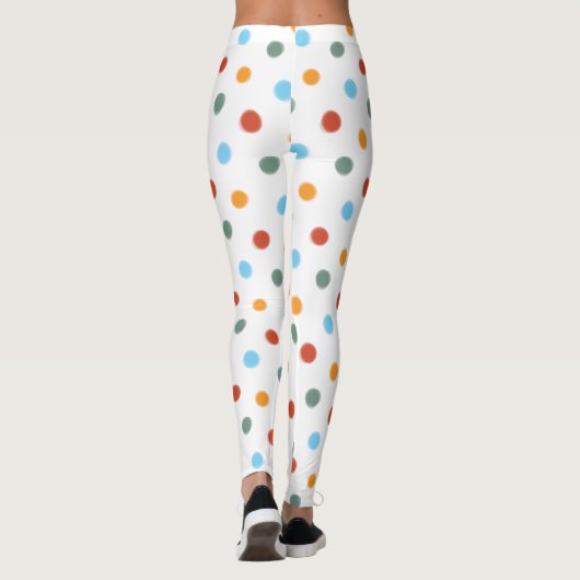 Bold Rainbow Polka Dot Leggings (Achterkant)