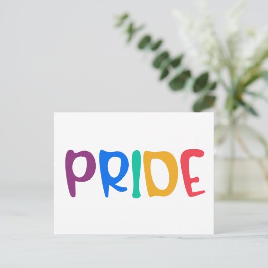 Bold Rainbow Pride Briefkaart (Staand voorkant)