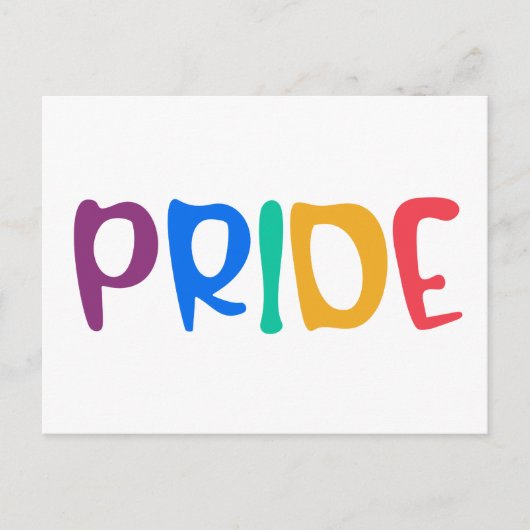 Bold Rainbow Pride Briefkaart (Voorkant)
