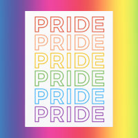 Bold Rainbow Repeating PRIDE Typography