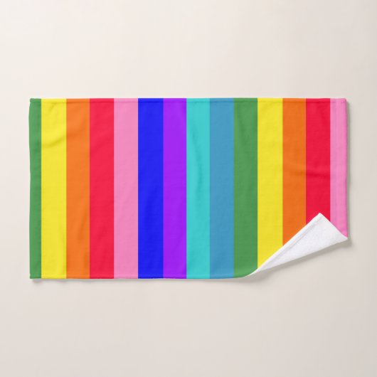 Bold Rainbow Stripes badhanddoekset Bad Handdoek (Handdoek)