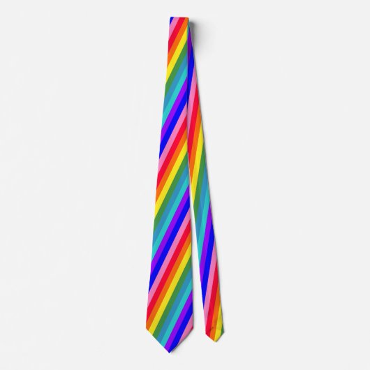 Bold Rainbow Stripes necktie Stropdas (Voorkant)