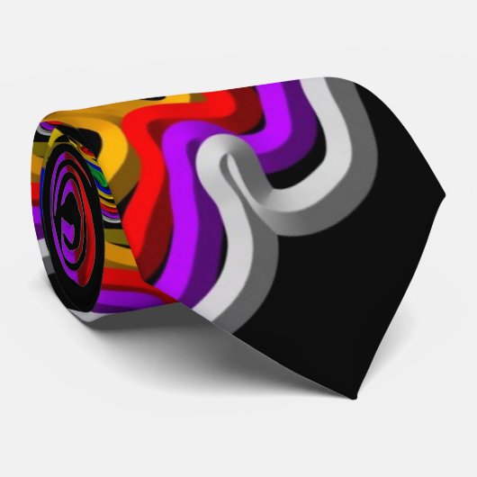 BOLD RAINBOW SWIRL STROPDAS (Opgerold)