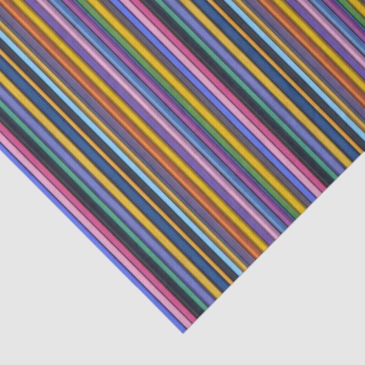Bold Rainbow Vertical Stripes Tissuepapier (Detail)