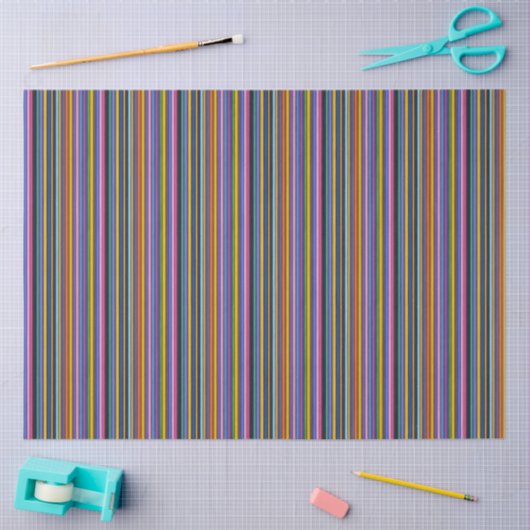 Bold Rainbow Vertical Stripes Tissuepapier (Craft)