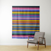 Bold Rainbow Vertical Stripes Wandkleed (In situ)