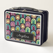 Bold Rainbows & Suns Pattern Kinder Terug naar Sch