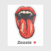Bold Rebel Lips – Pop Art Rock Style  Sticker (Vel)
