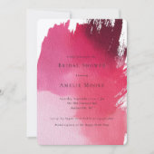 Bold Red Abstract Painting Modern Bridal Shower Kaart (Voorkant)