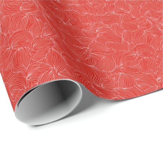 Bold Red Abstract Pattern Cadeaupapier (Rol Hoek)