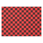 Bold Red and Black Checkered Pattern Design Tafelkleed (Voorkant (Horizontaal))