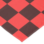 Bold Red and Black Checkered Pattern Design Tafelkleed (Gekanteld)