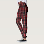 Bold Red and Black Tartan Plaid Leggings (Links)