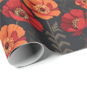 Bold Red and Orange Poppy Cadeaupapier (Rol Hoek)
