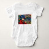 Bold Red Anime USA Graphic T-Shirt (Achterkant)