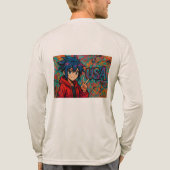 Bold Red Anime USA Graphic T-Shirt (Achterkant volledig)