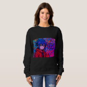 Bold Red Anime USA Graphic T-Shirt (Voorkant volledig)
