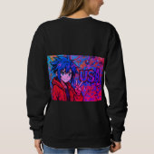 Bold Red Anime USA Graphic T-Shirt (Achterkant)