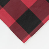Bold Red Black Buffalo Pset Lumberjack Patroon Fleece Deken (Hoek)