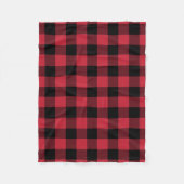 Bold Red Black Buffalo Pset Lumberjack Patroon Fleece Deken (Voorkant)