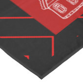 Bold Red & Black Geometric Christmas Tablecloth Tafelkleed (Gekanteld)