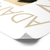 Bold Red & Black Retro Poppies Floral Poster (Hoek)