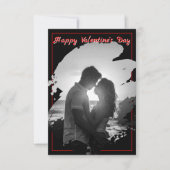 Bold Red & Black Valentine’s Day Photo Card (Voorkant)