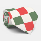 Bold Red en Hunter Green Stropdas (Opgerold)