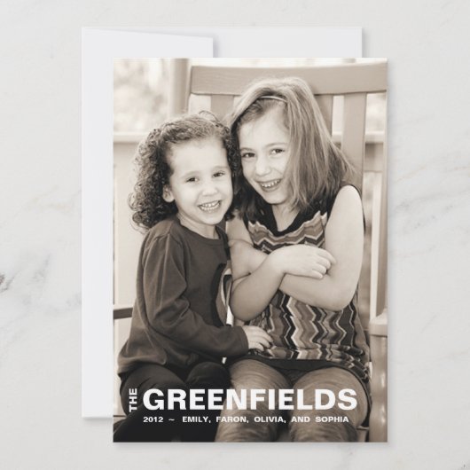 Bold Red en White Photo Holiday Card Feestdagenkaart (Voorkant)