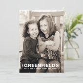 Bold Red en White Photo Holiday Card Feestdagenkaart (Staand voorkant)