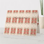 Bold Red Floral - Hartelijk dank Kaart (Achterkant)