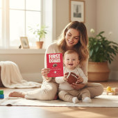 Bold Red Football First Birthday Party Invite Kaart