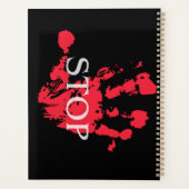 Bold Red Handprint "STOP" Warning Symbol – Activis Planner (Achterkant)