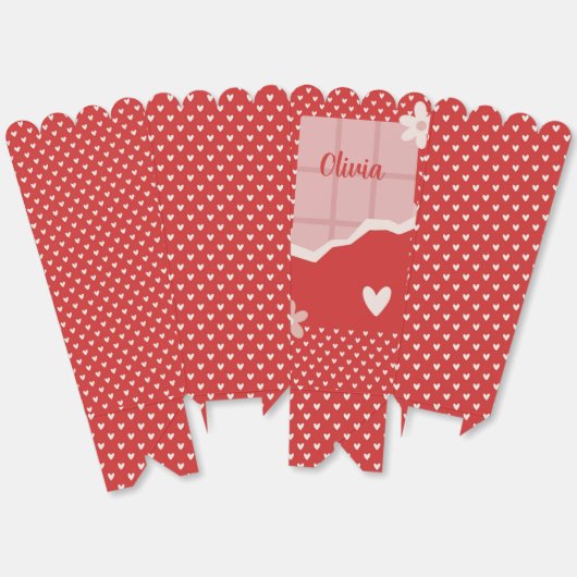 Bold Red Heart Love Design – Perfect voor Custom G Bedankdoosjes (Ongevouwen)