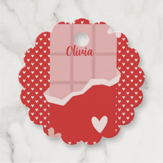 Bold Red Heart Love Design – Perfect voor Custom G Bedankjes Labels