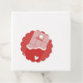 Bold Red Heart Love Design – Perfect voor Custom G Bedankjes Labels (In situ)