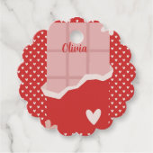 Bold Red Heart Love Design – Perfect voor Custom G Bedankjes Labels (Voorkant)