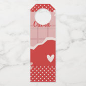 Bold Red Heart Love Design – Perfect voor Custom G Flessenhanger (Voorkant)
